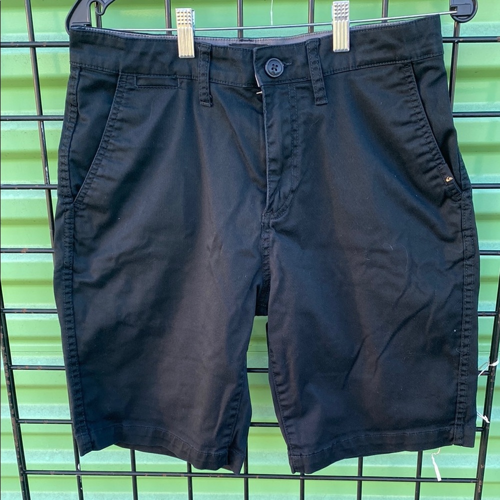 Quiksilver Men's Black Flat Front Shorts